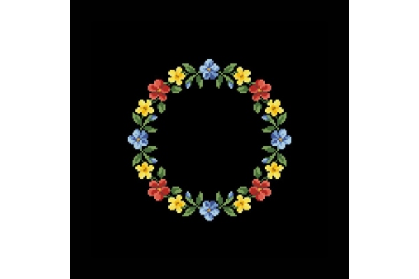 Дизайн (схема для вишивання) "Wreath of flowers (Вінок з квітів)" EP014